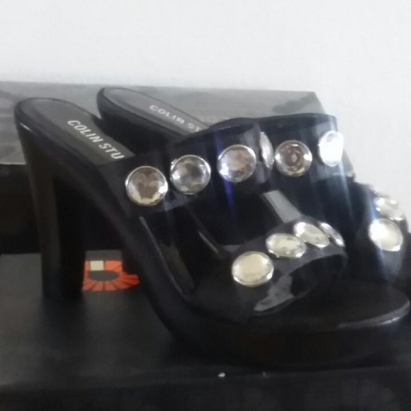 Colin Stuart black backless pumps - Picture 7 of 8